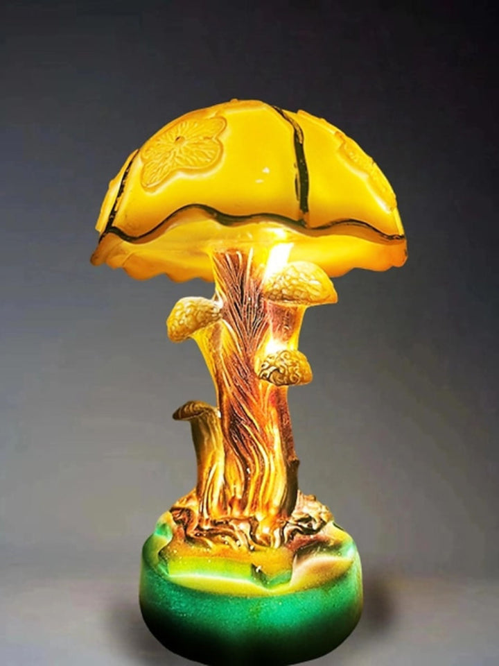 Halloween Exquisite Imitation Stained Glass Mushroom Night Light