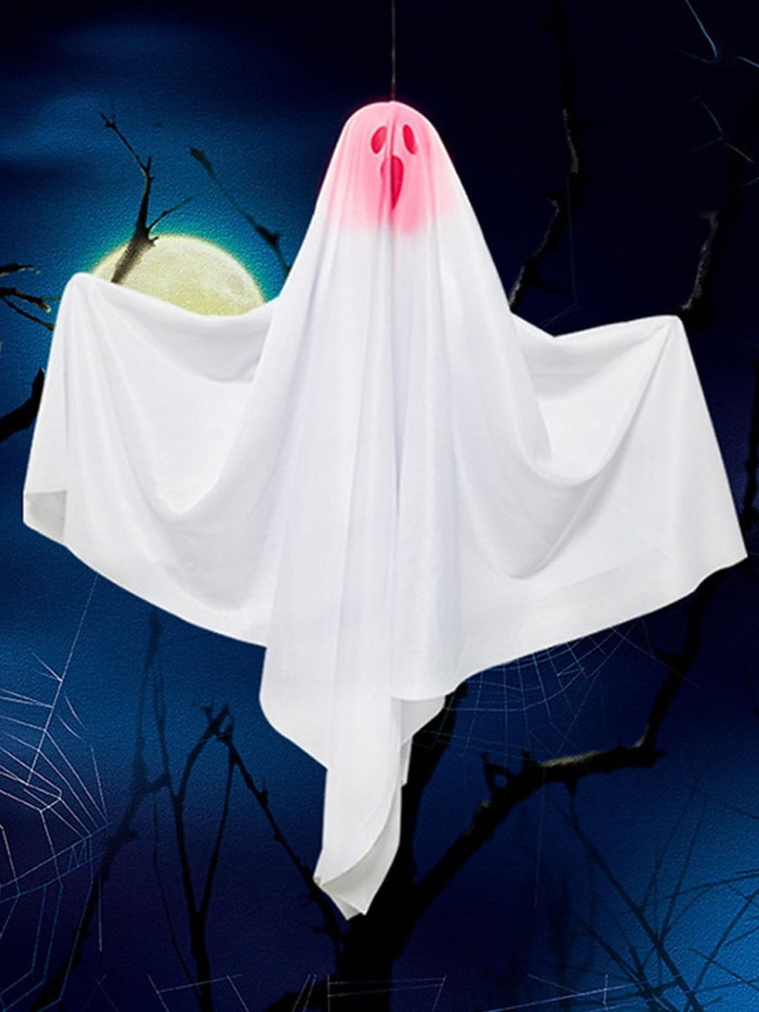 Glowing Hanging Horror LED Ghost Scary Ambiance Light Halloween Decorative Props