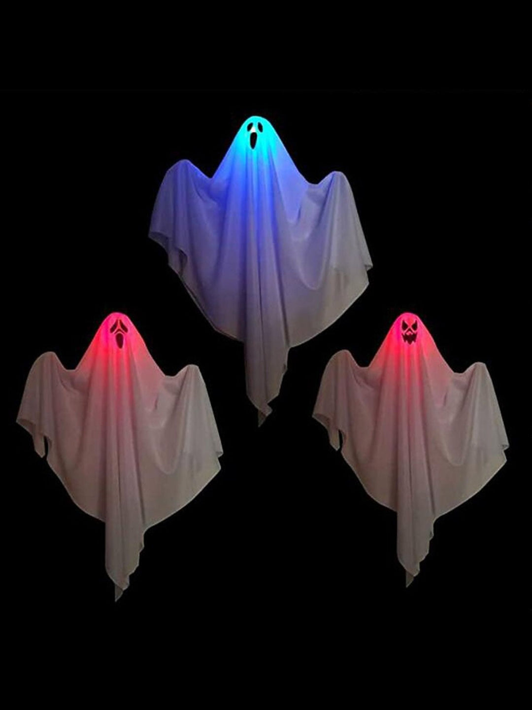 Glowing Hanging Horror LED Ghost Scary Ambiance Light Halloween Decorative Props