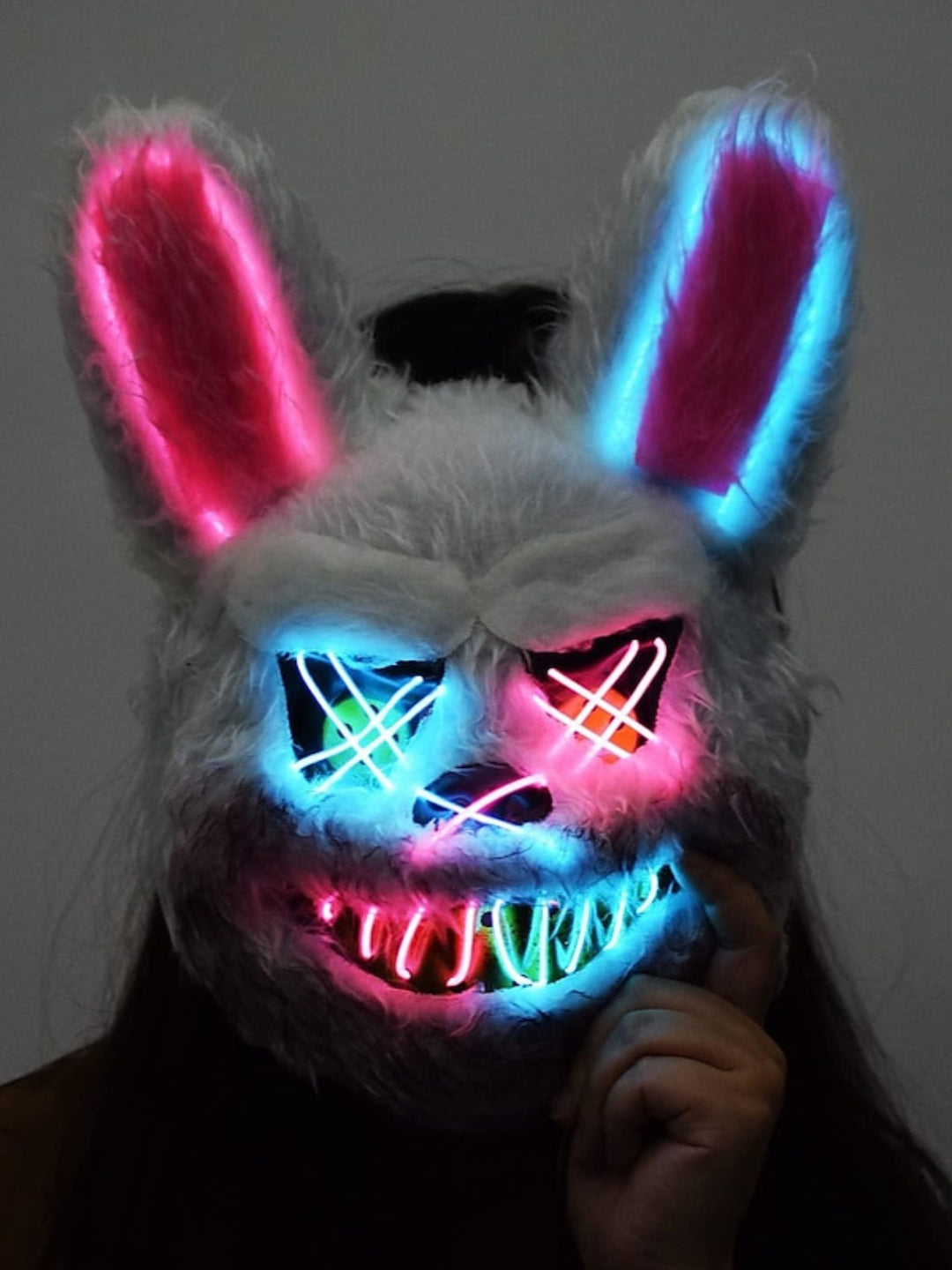 Halloween Cartoon Scary Plush Stitched Glow Mask