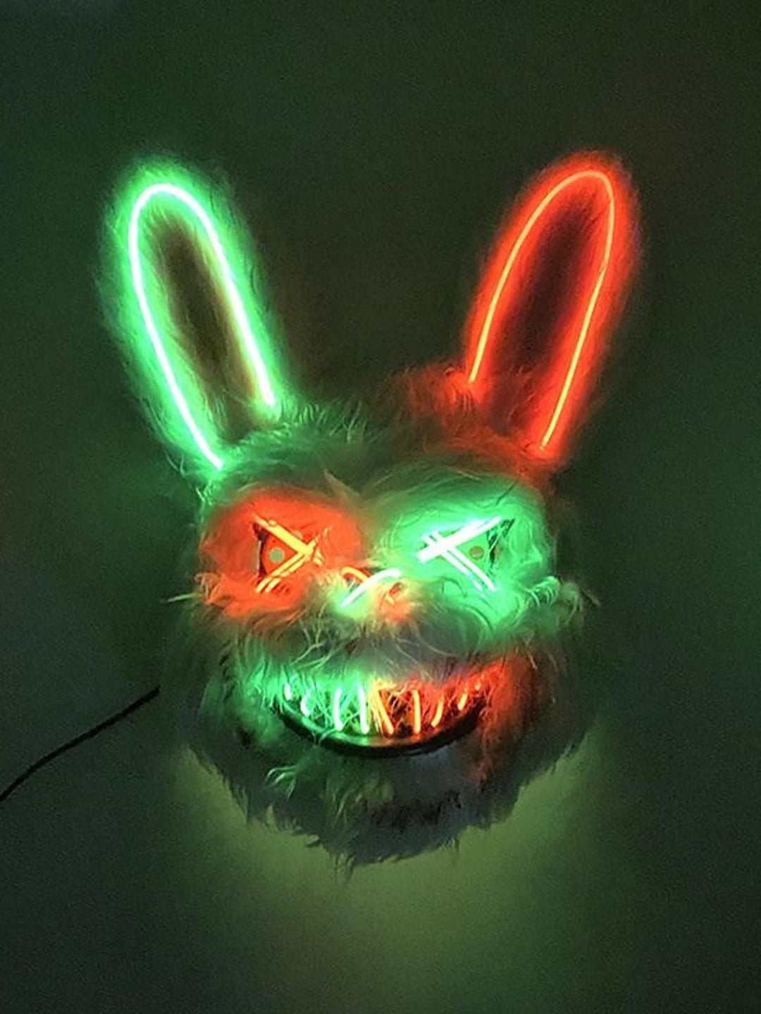 Halloween Cartoon Scary Plush Stitched Glow Mask