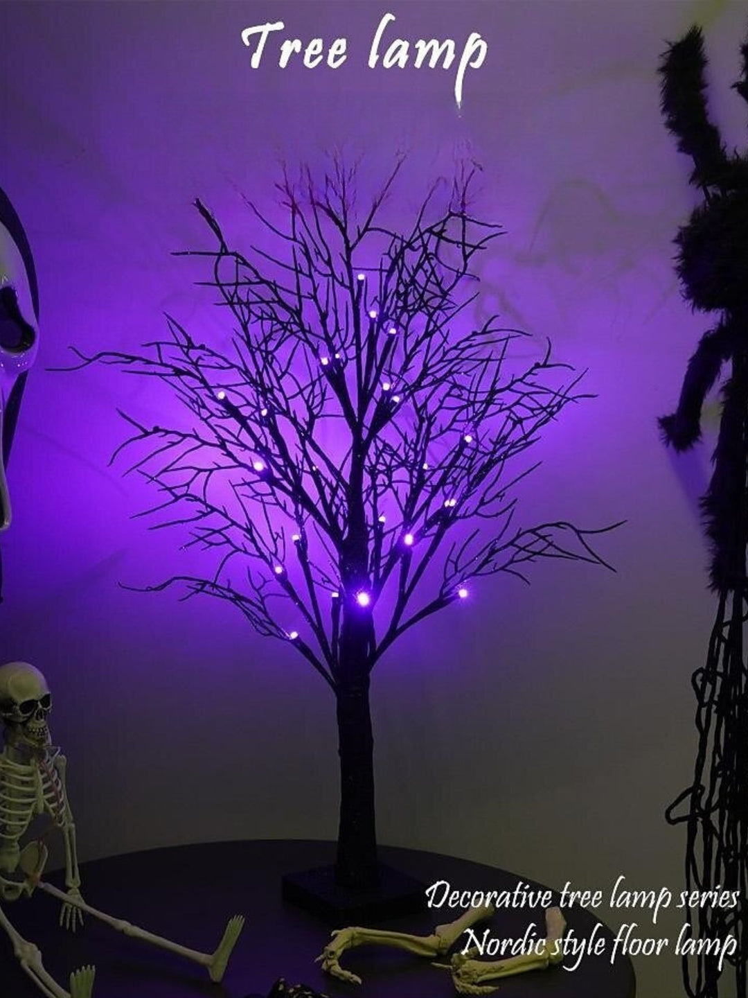 Halloween Purple Spooky LED Decoration Landscape Tree Light