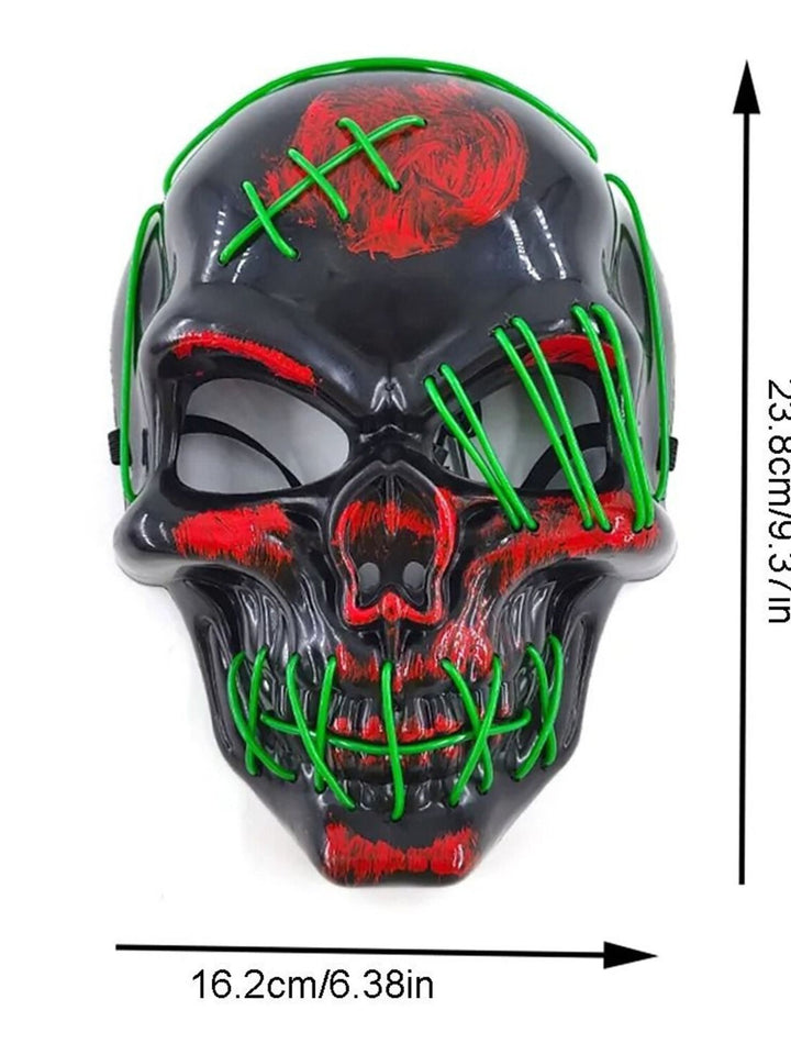 Halloween Skull Pirate LED Light Up Costume Mask Props