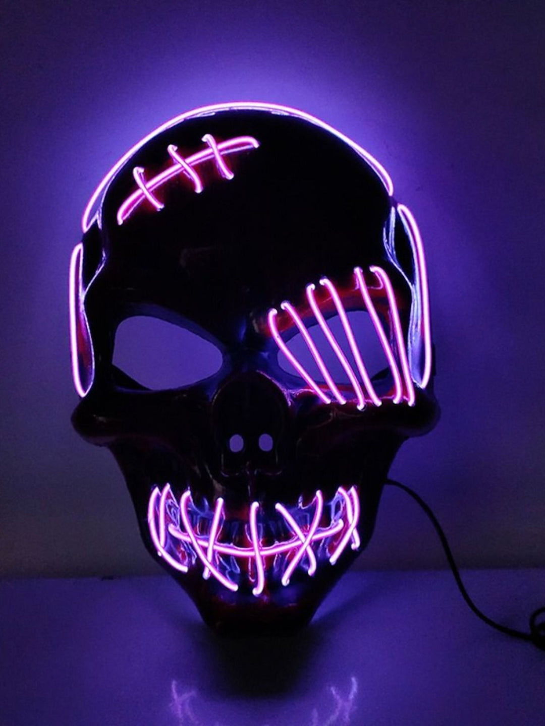 Halloween Skull Pirate LED Light Up Costume Mask Props