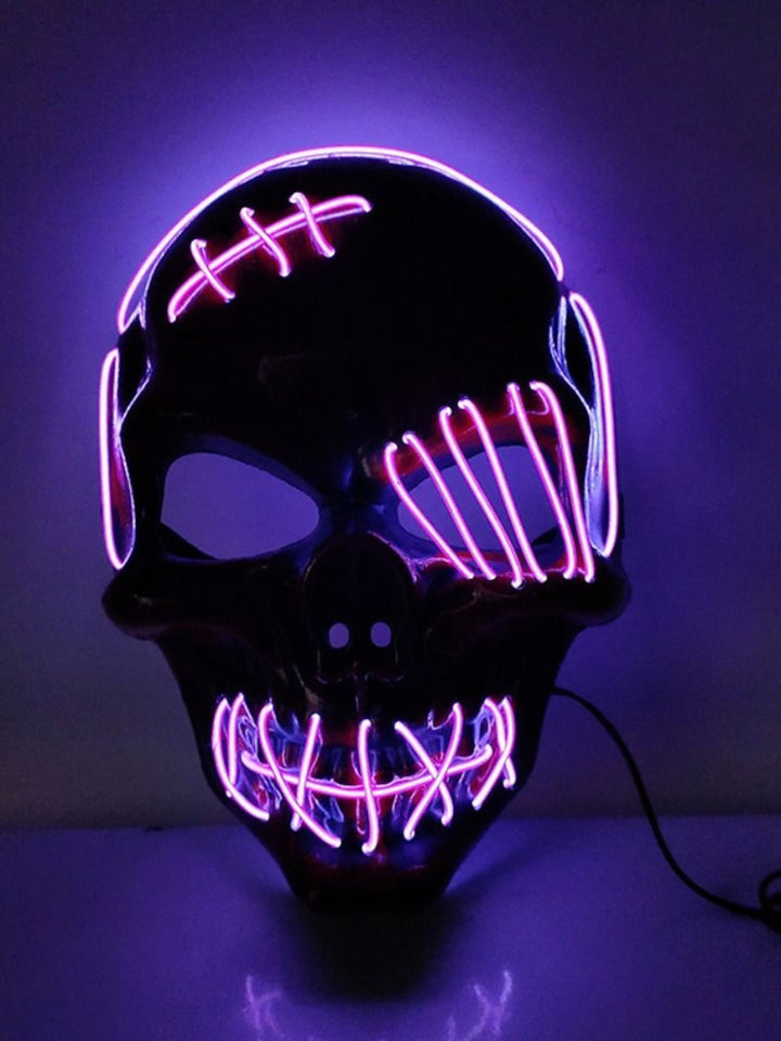 Halloween Skull Pirate LED Light Up Costume Mask Props