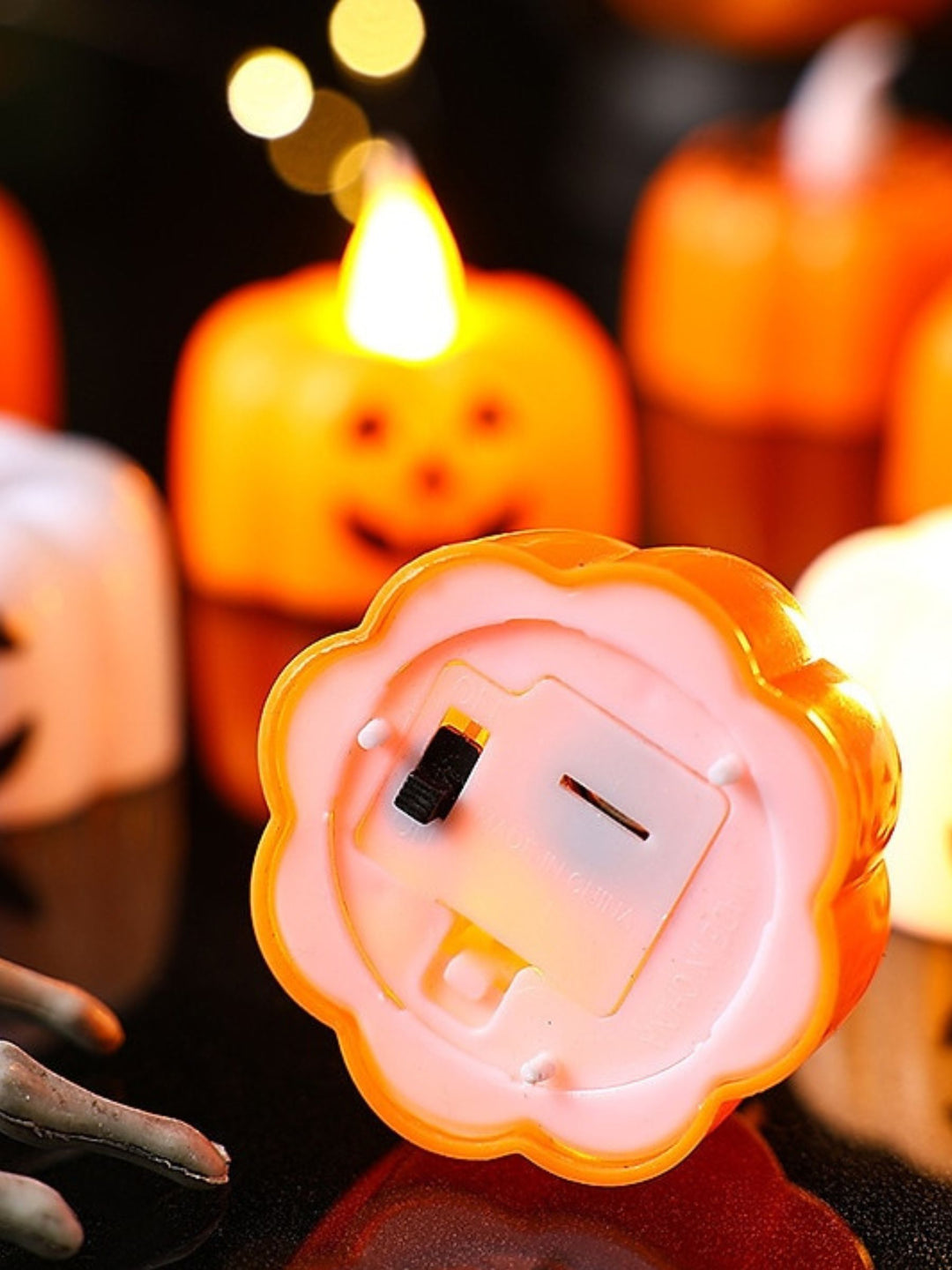 Halloween Cute Pumpkin Candle LED Ambient Light Party Decoration Prop