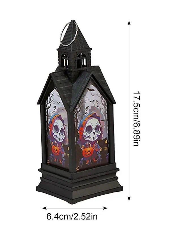 Halloween Black Retro Castle LED Candle Table Lamp Decoration Prop