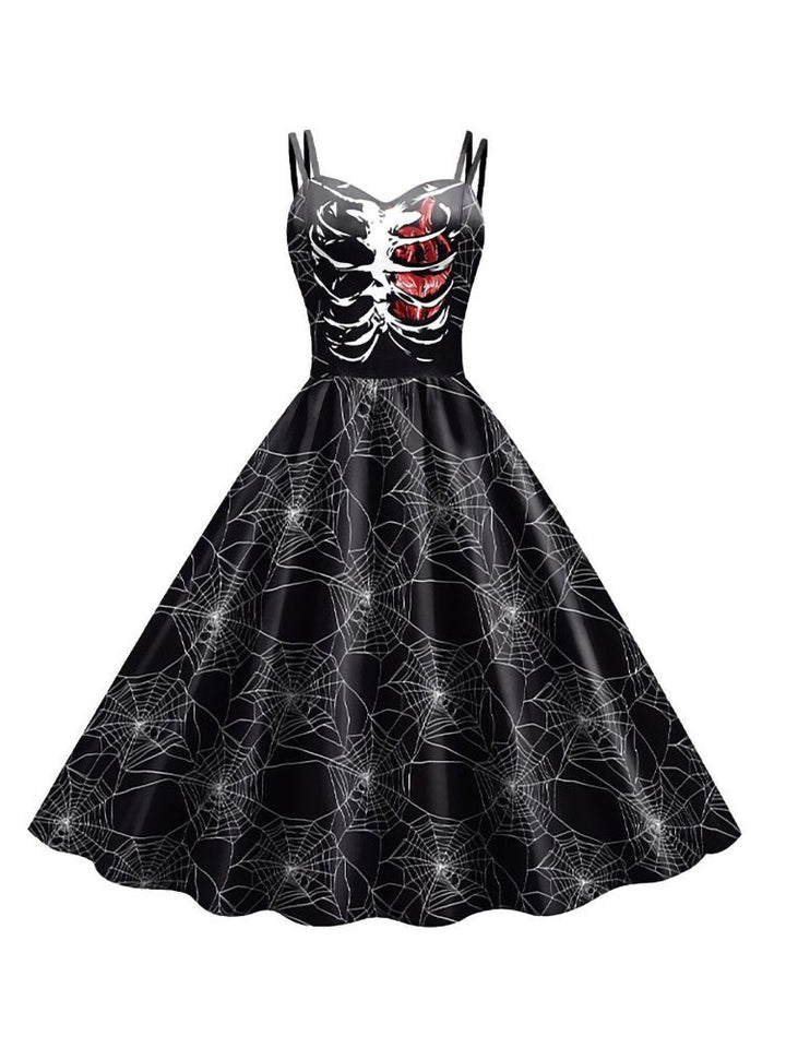 A-Line/Princess Sweetheart Sleeveless Tea-Length Halloween Performance Costumes Dress