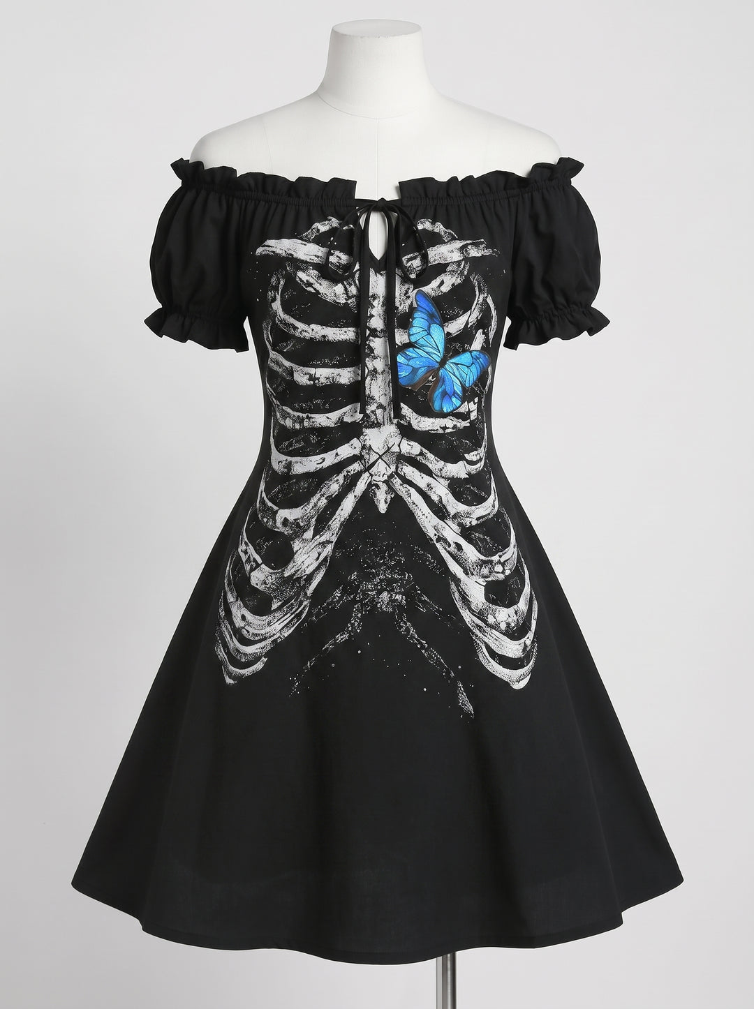 A-Line/Princess Off-the-Shoulder Short Sleeves Knee-Length Halloween Performance Costumes Dress