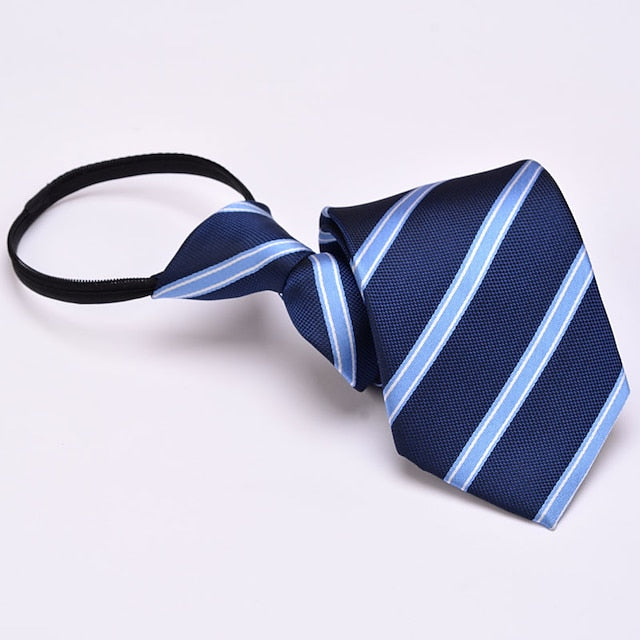 Men's Adjustable Zip Tie Polka Dot Plain Striped