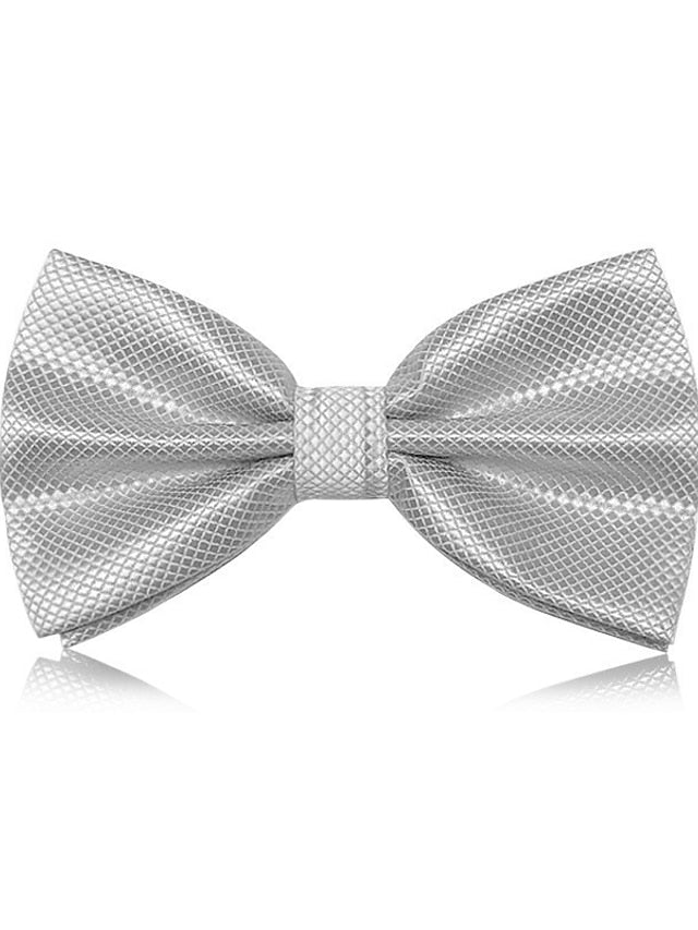 Men's Classic Bow Ties Formal Solid Tie - Plaid