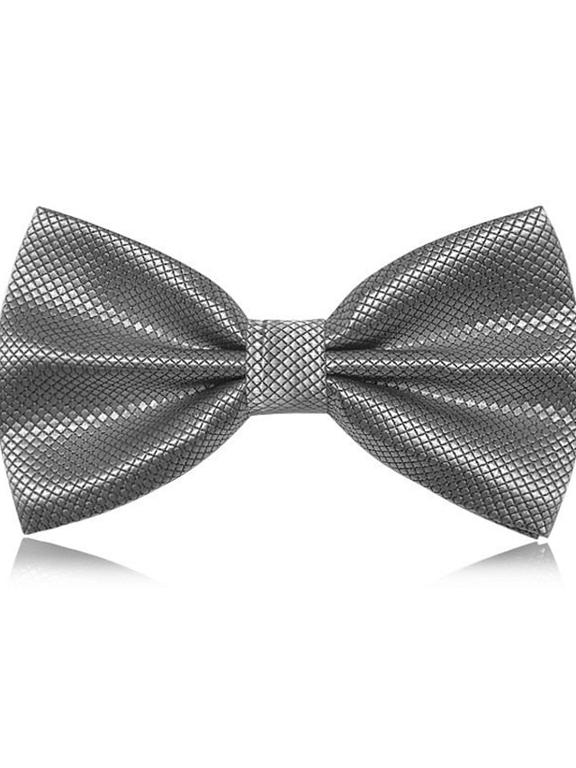 Men's Classic Bow Ties Formal Solid Tie - Plaid