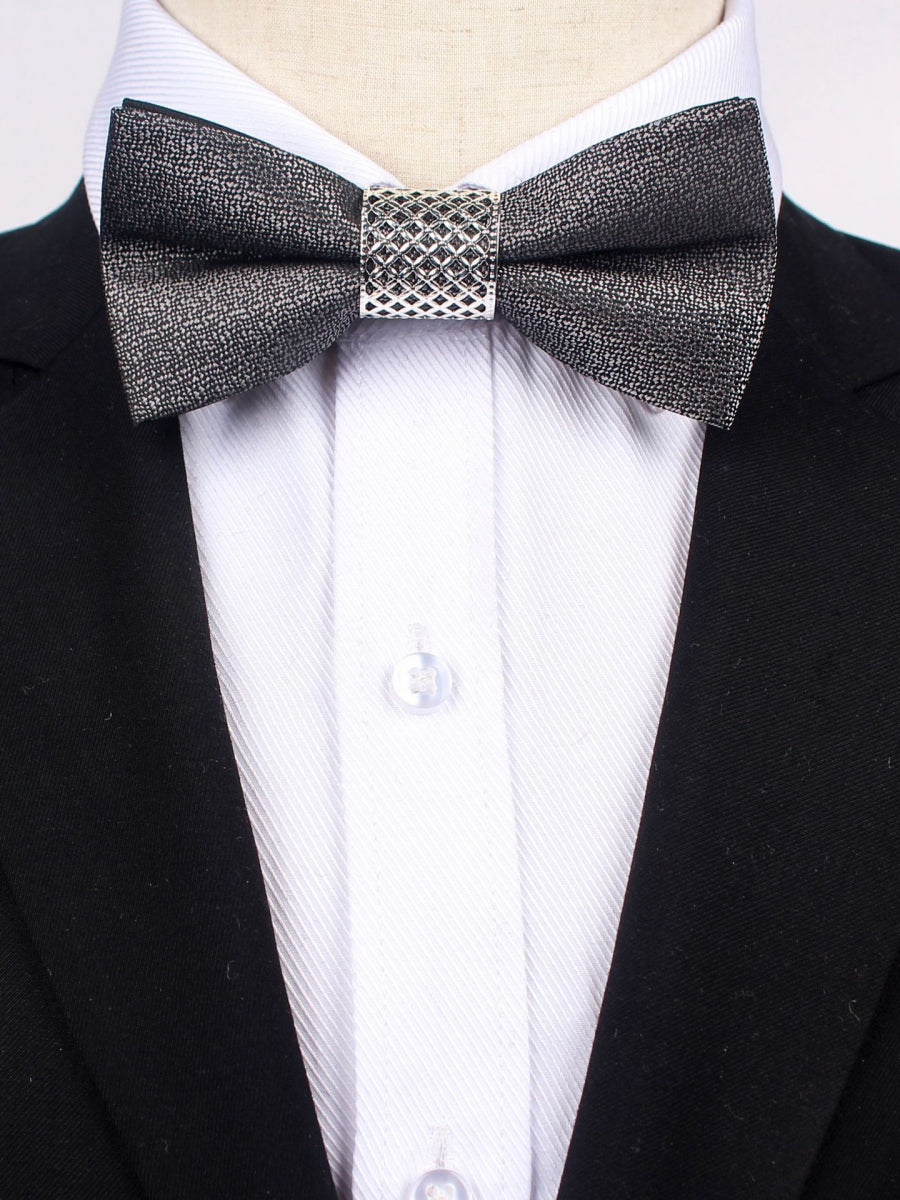 Men's Business Formal Evening Solid Color Bow Tie 2 pieces