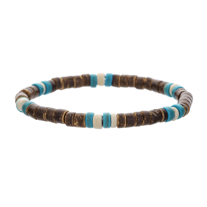 Men's Minimalist Turquoise Wooden Beads Trendy Funky Premium Bracelet Accessories