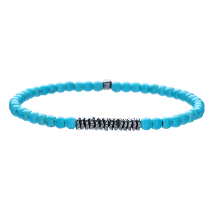 Men's Minimalist Turquoise Wooden Beads Trendy Funky Premium Bracelet Accessories