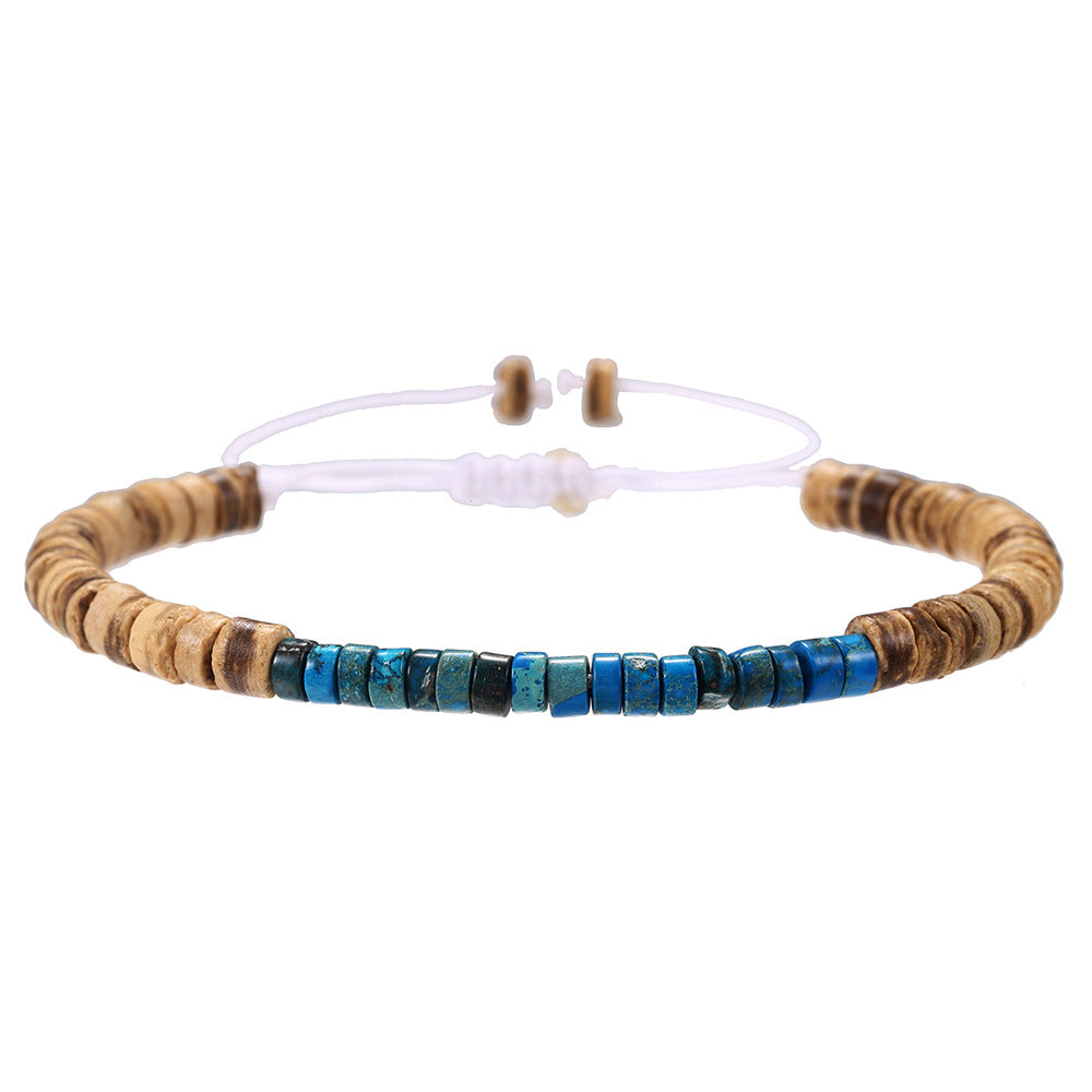 Men's Minimalist Turquoise Wooden Beads Trendy Funky Premium Bracelet Accessories