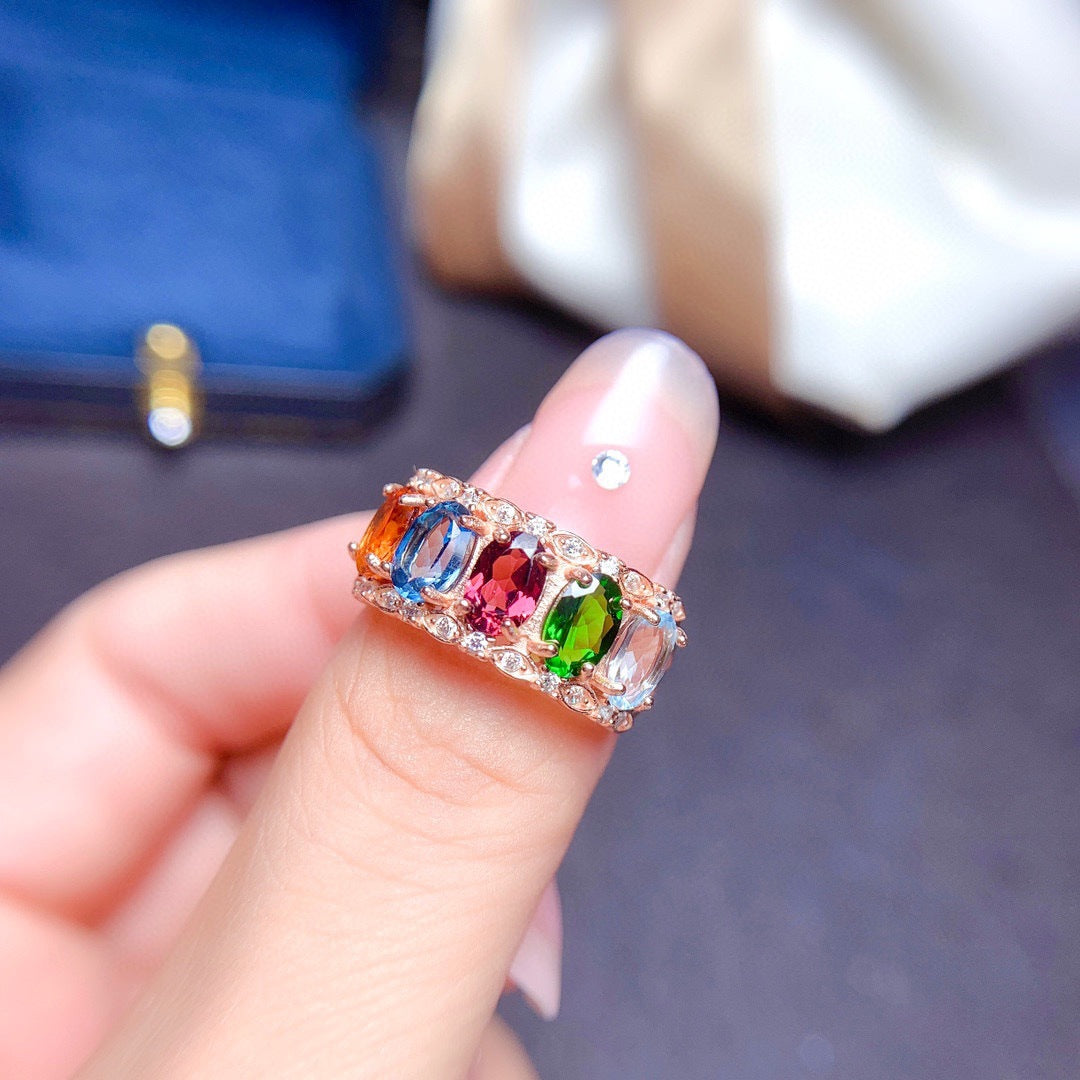 Stylish Colorful Crystal Rhinestone Ring