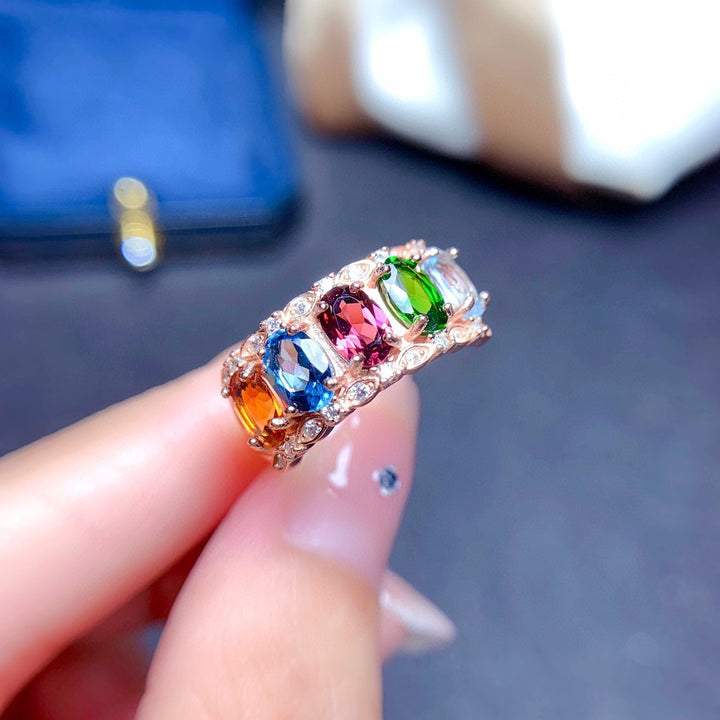 Stylish Colorful Crystal Rhinestone Ring