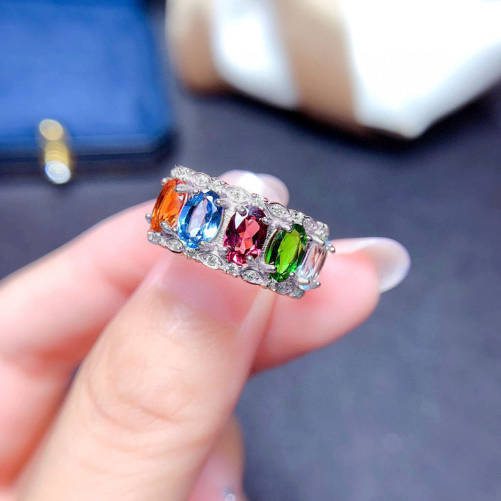 Stylish Colorful Crystal Rhinestone Ring