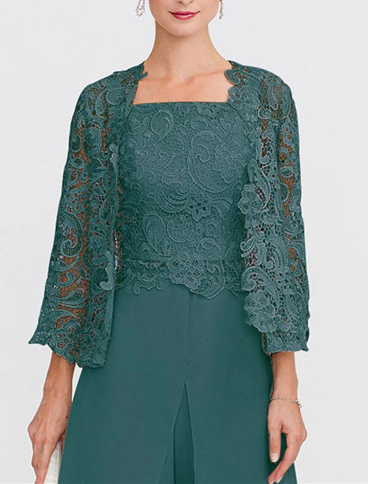 Women's Wedding Guest 3/4 Length Sleeve Floral Lace  Bolero Wrap/Shawl