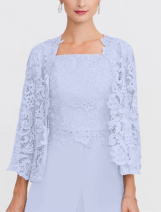 Women's Wedding Guest 3/4 Length Sleeve Floral Lace Bolero Wrap/Shawl