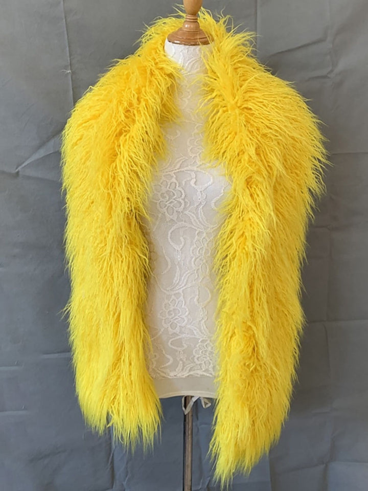 Women's Solid Color Sleeveless Faux Fur Casual Wedding Wrap