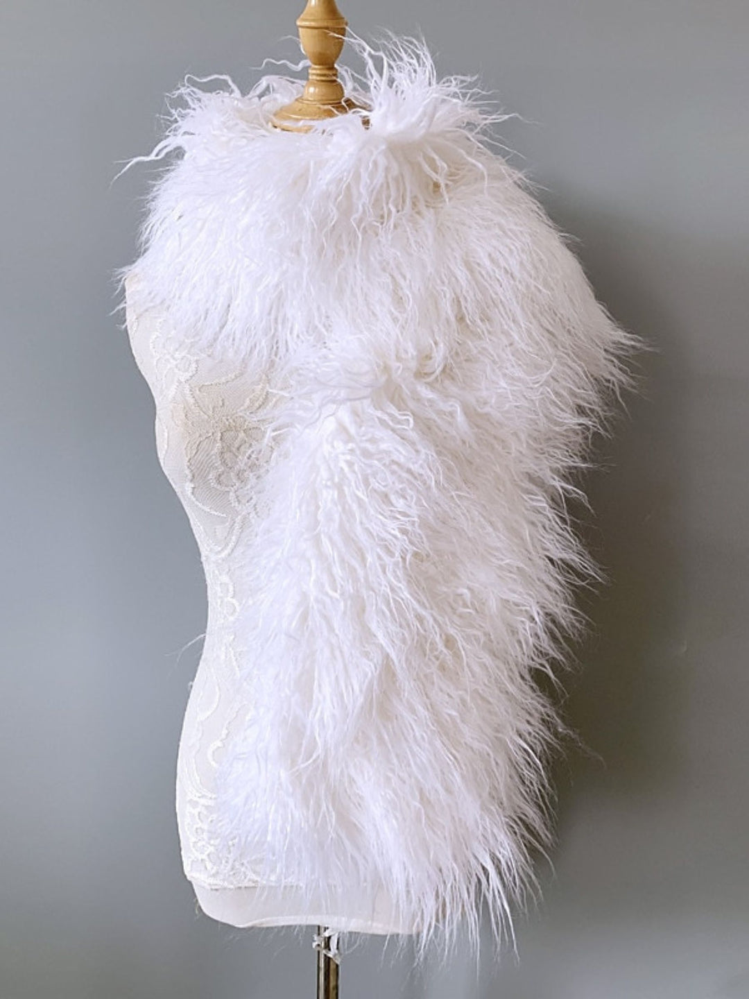 Women's Solid Color Sleeveless Faux Fur Casual Wedding Wrap