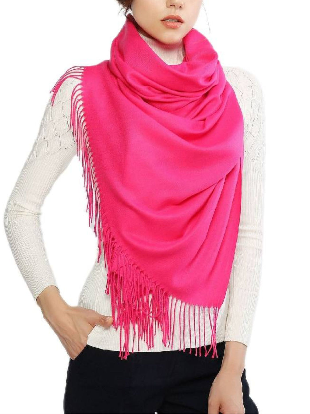 Women's Imitation Cashmere Pure Color Soft Winter Warm Wraps