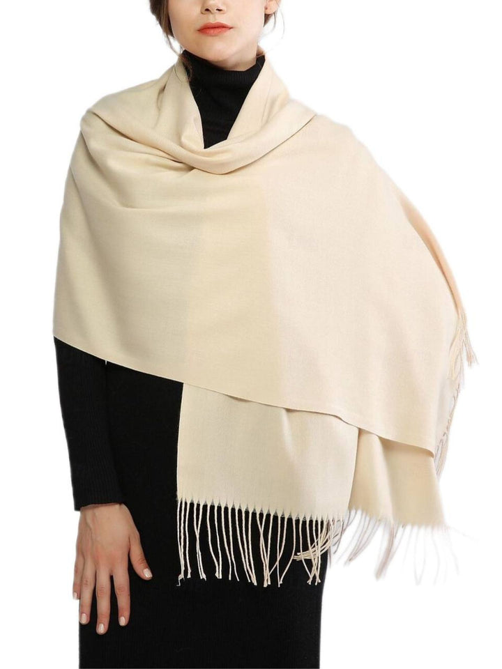 Women's Imitation Cashmere Pure Color Soft Winter Warm Wraps