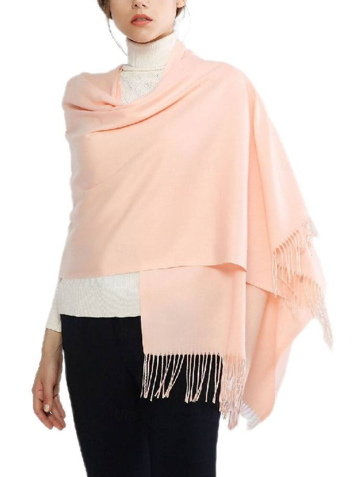 Women's Imitation Cashmere Pure Color Soft Winter Warm Wraps