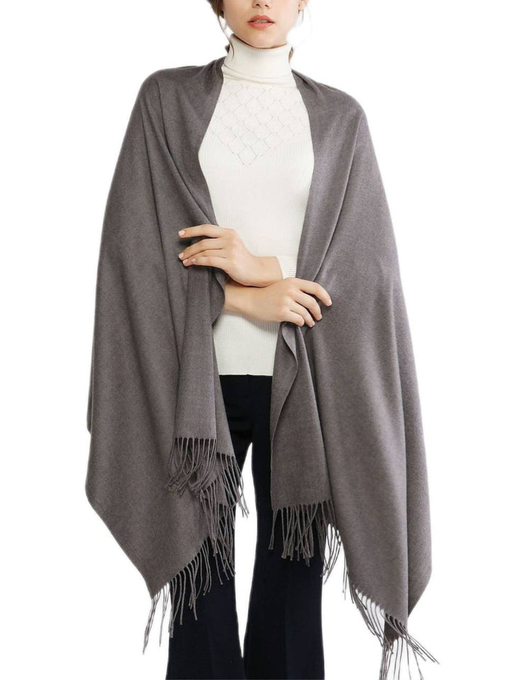 Women's Imitation Cashmere Pure Color Soft Winter Warm Wraps