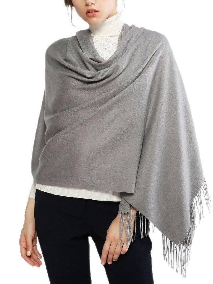 Women's Imitation Cashmere Pure Color Soft Winter Warm Wraps