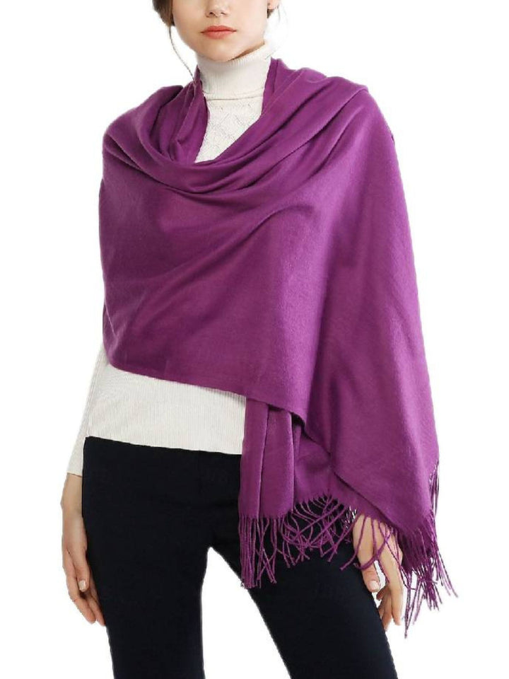 Women's Imitation Cashmere Pure Color Soft Winter Warm Wraps