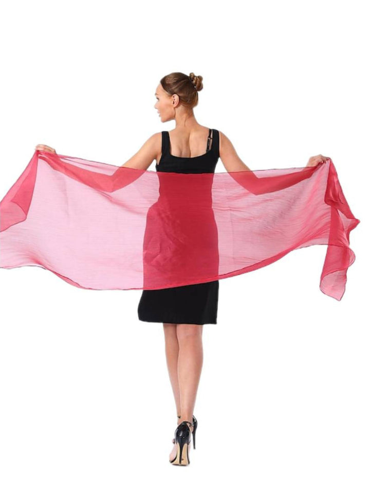 Women's Sparkling Pure Color Tulle Soft Elegant Shawl