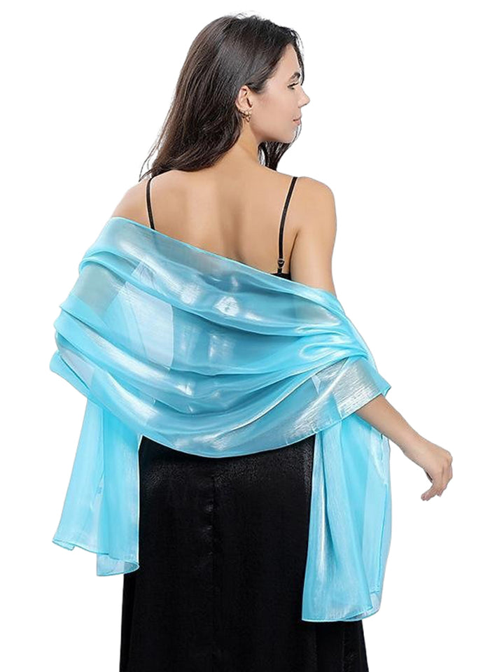 Women's Sheer Pure Color Silk Soft Wedding Formal Shawl