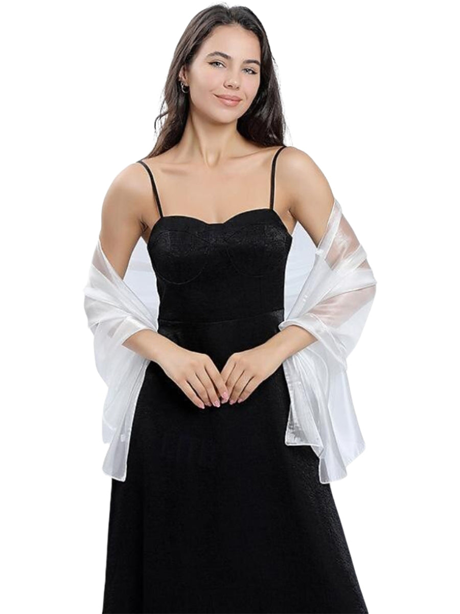 Women's Sheer Pure Color Silk Soft Wedding Formal Shawl