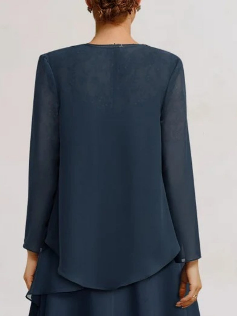 Chiffon Long Sleeves Pure Color Jacket Wraps - Mondressy Chiffon Long Sleeves Pure Color Jacket Wraps - Mondressy