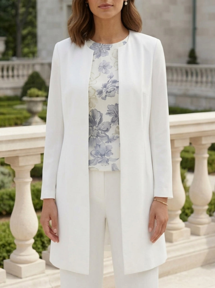 Women's Jacket Elegant Long Sleeves Stretch Satin Wedding Jacket Pure Color