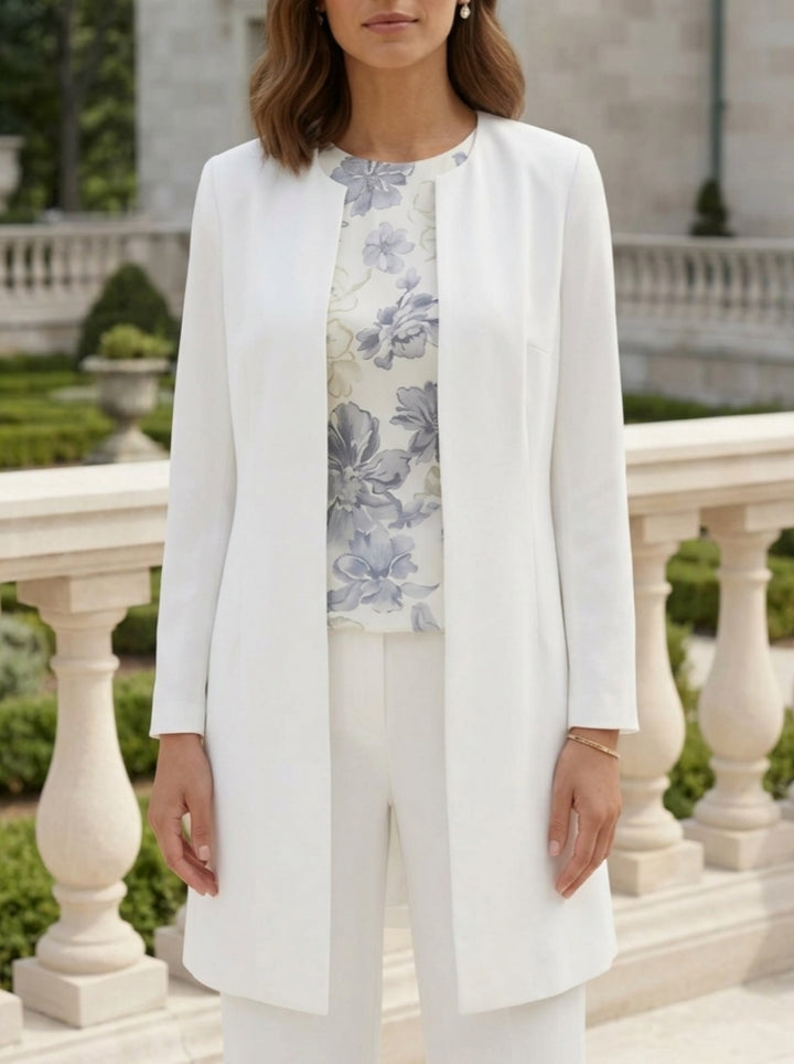 Women's Jacket Elegant Long Sleeves Stretch Satin Wedding Jacket Pure Color