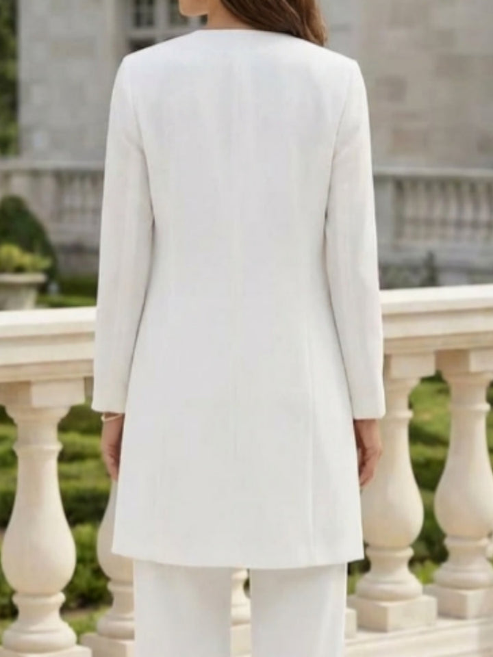 Women's Jacket Elegant Long Sleeves Stretch Satin Wedding Jacket Pure Color
