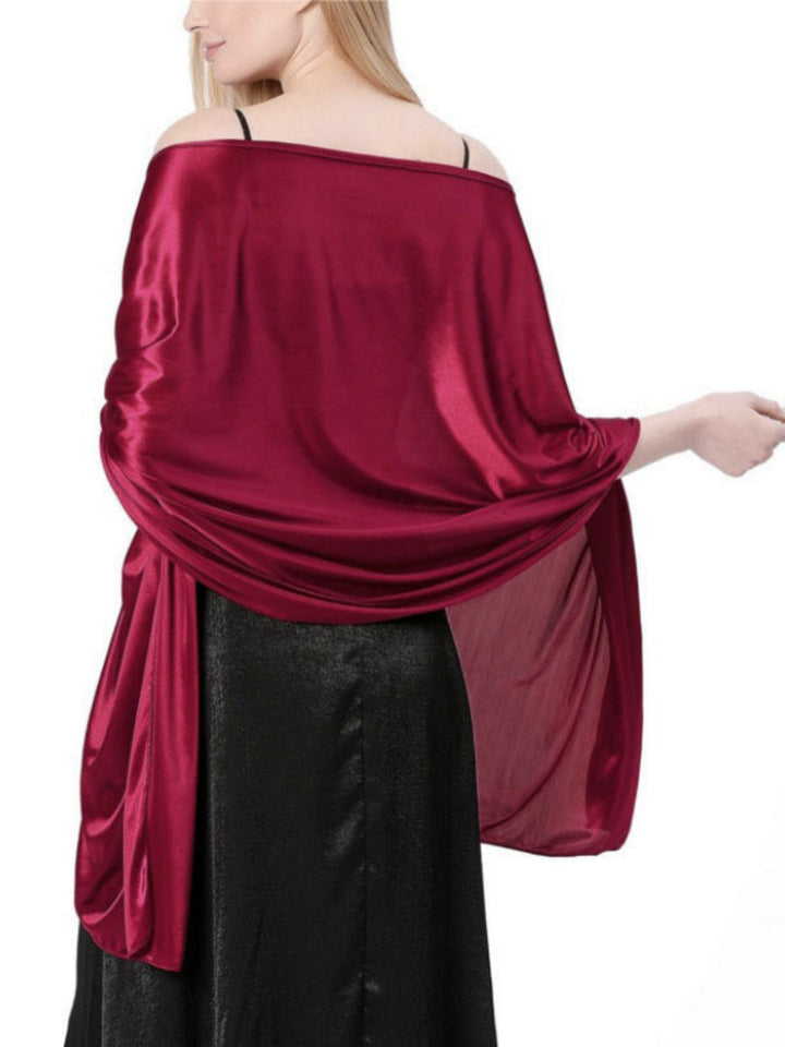 Women's Wraps Satin Pure Color Elegant Wedding Wraps Scarf