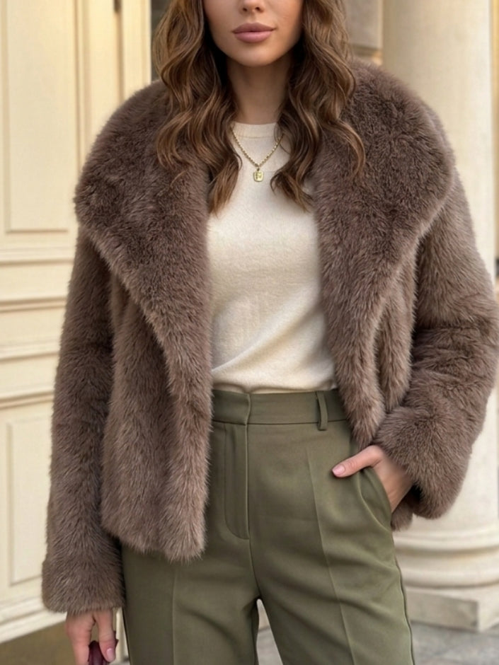 Women‘s Luxury Faux Fur Warm Bolero Wraps