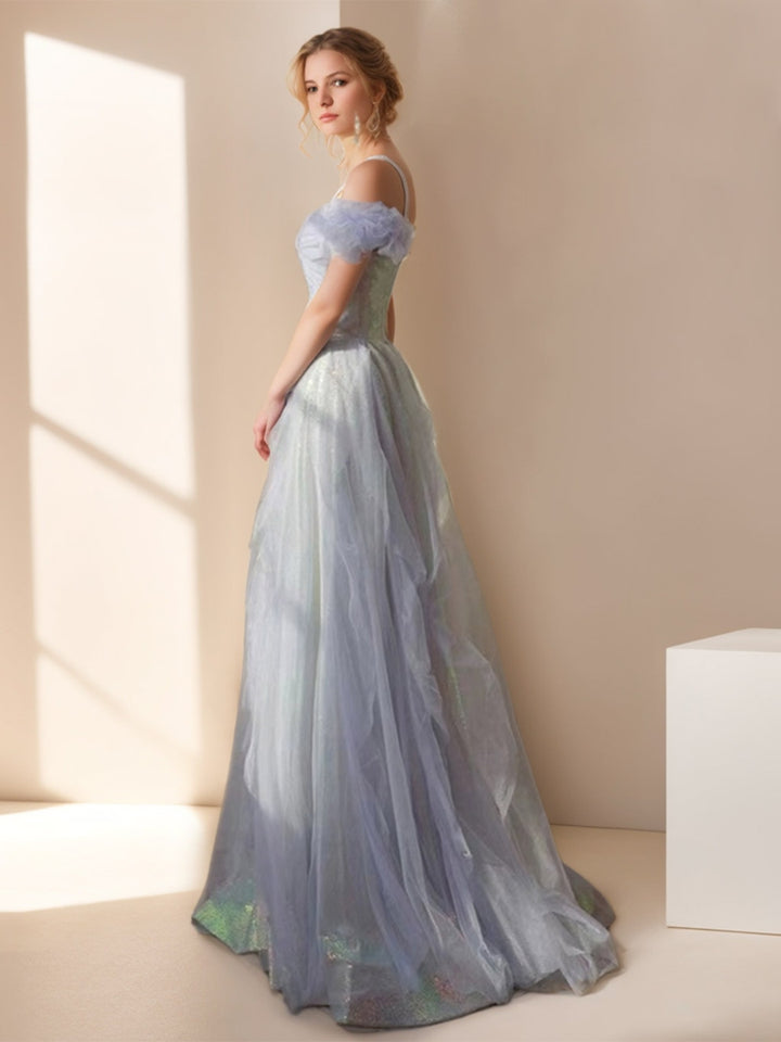 A-Line/Princess Elegant Sweetheart Floor-Length Evening Dresses with Sequins