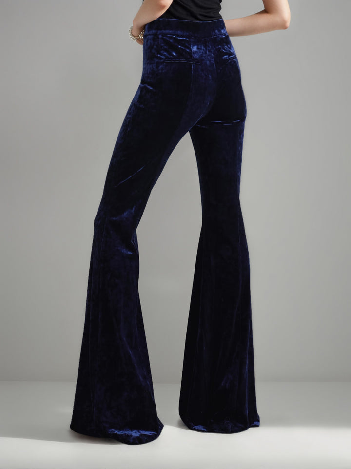 2 Pieces Blazer-style V-Neck with Peaked Lapel Long Sleeves Floor-Length Evening Pantsuits with Buttons & Pockets