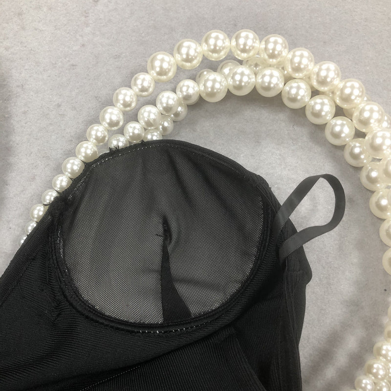 Sheath/Column Off-the-Shoulder Long Luxurious Evening Dresses with Pearl & High Split