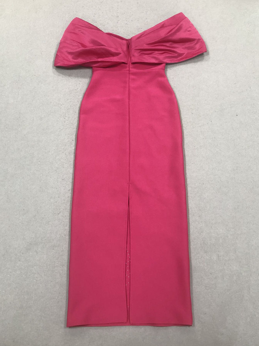 Sheath/Column Off-the-Shoulder Sleeveless Evening Dresses with Crystals & Ruffles