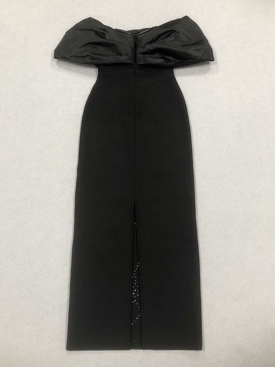 Sheath/Column Off-the-Shoulder Sleeveless Evening Dresses with Crystals & Ruffles