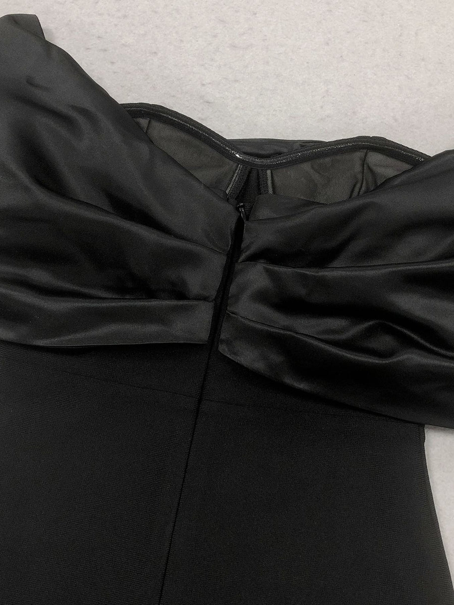 Sheath/Column Off-the-Shoulder Sleeveless Evening Dresses with Crystals & Ruffles