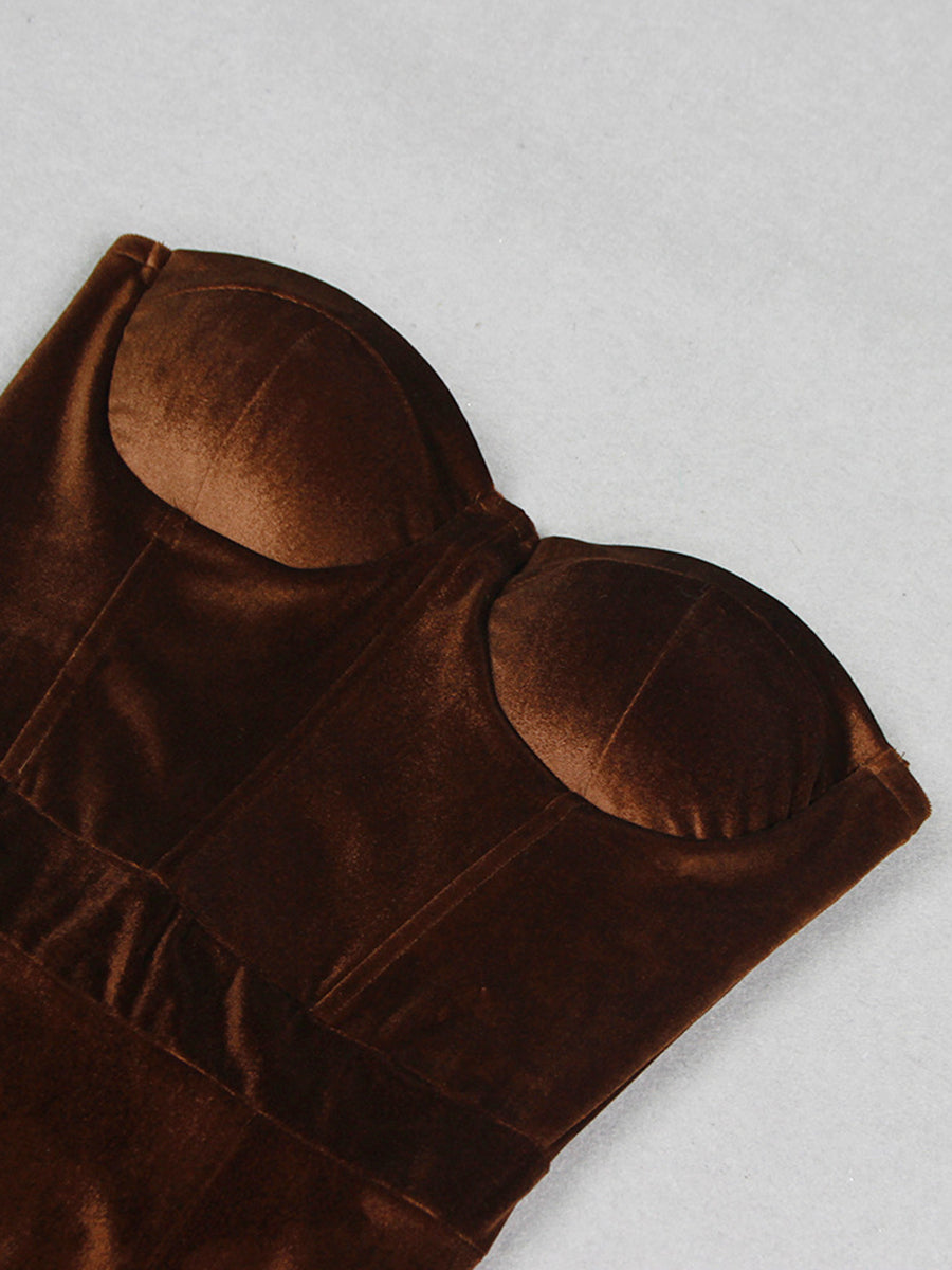 Sheath/Column Strapless Ankle-Length Elegant Evening Dresses with Feather