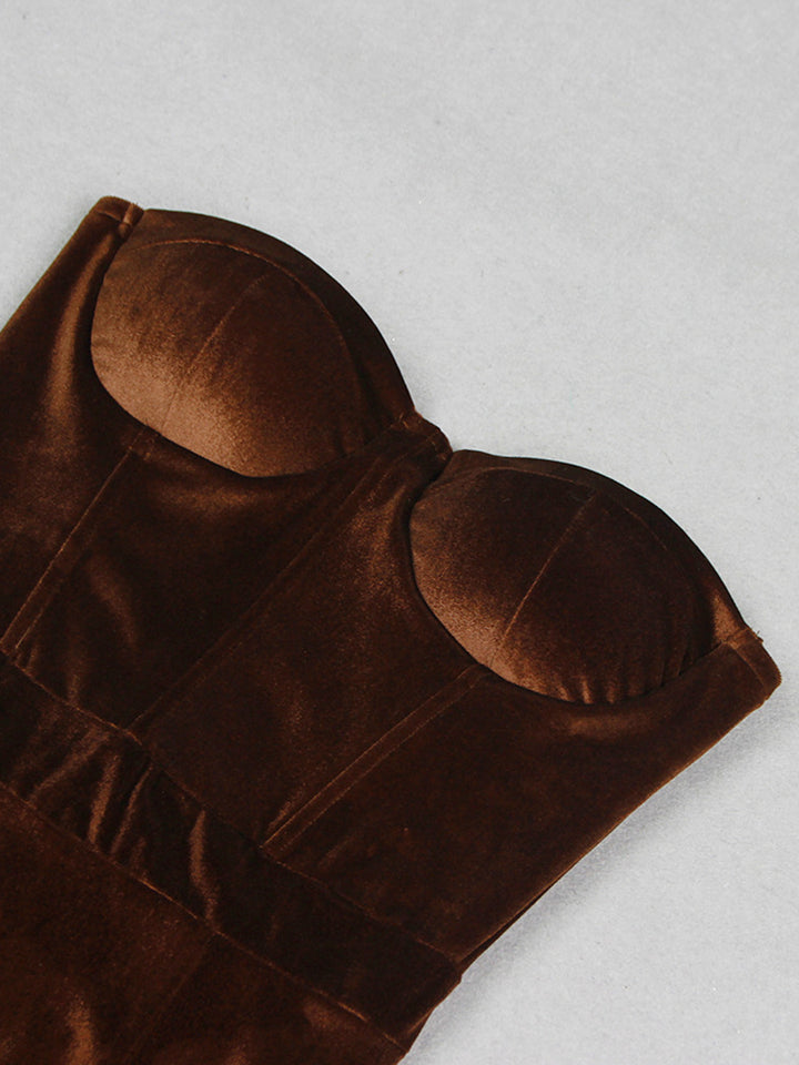 Sheath/Column Strapless Ankle-Length Elegant Evening Dresses with Feather